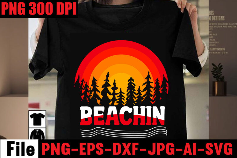 Beachin T-shirt Design,Beach Vibes T-shirt Design,Aloha! Tagline Goes Here T-shirt Design,Designs bundle, summer designs for dark material, summer, tropic, funny summer design svg eps, png files for cutting machines and