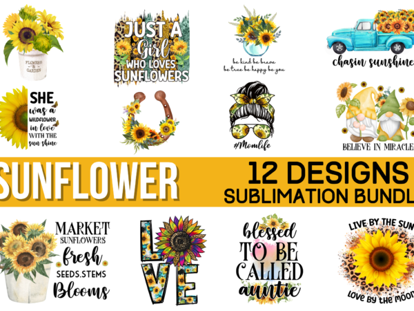 Sunflower png design,sunflower sublimation bundle