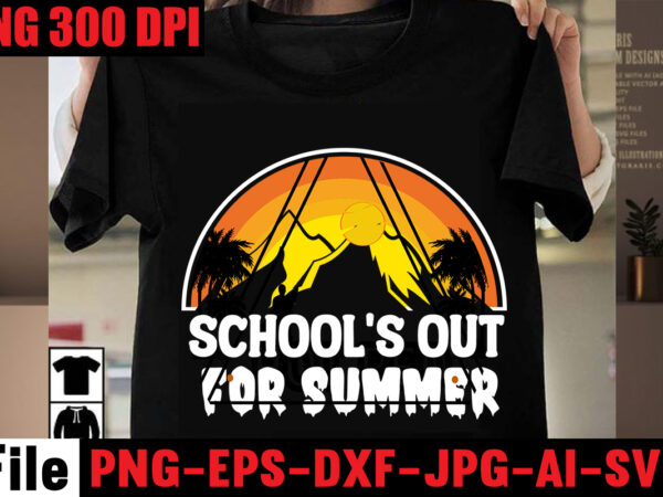 School’s out for summer t-shirt design,make waves t-shirt design,aloha! tagline goes here t-shirt design,designs bundle, summer designs for dark material, summer, tropic, funny summer design svg eps, png files for