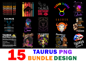 15 Taurus Shirt Designs Bundle For Commercial Use, Taurus T-shirt, Taurus png file, Taurus digital file, Taurus gift, Taurus download, Taurus design