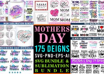 Mothers day Quotes T shirt Designs Sublimation SVG Graphic Vector Bundle