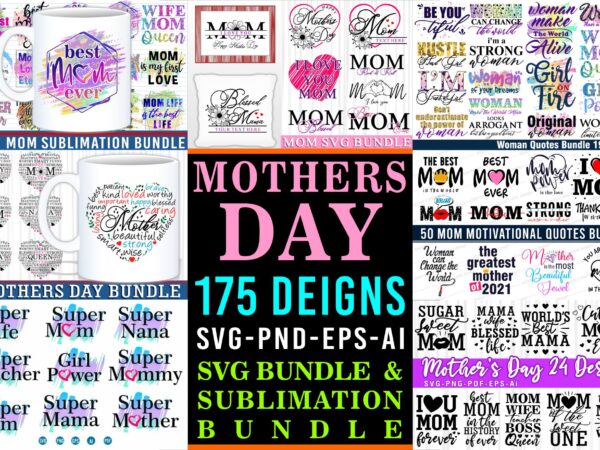 Mothers day quotes t shirt designs sublimation svg graphic vector bundle