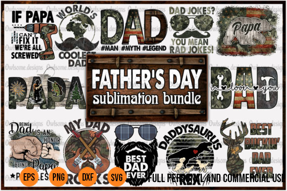 12 father’s day sublimation bundle