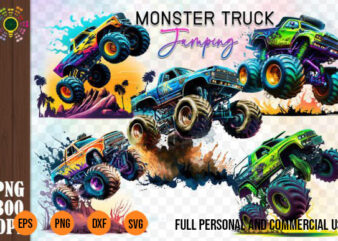 5 png Monster Truck Jumping Clipart Sublimatio