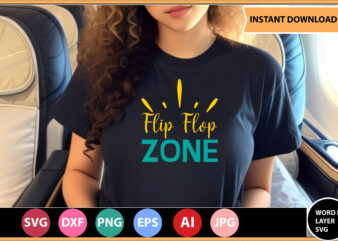 Flip Flop Zone vector t-shirt