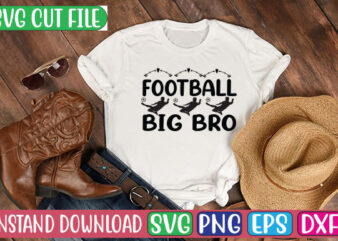 Football Big Bro SVG Cut File t shirt graphic design