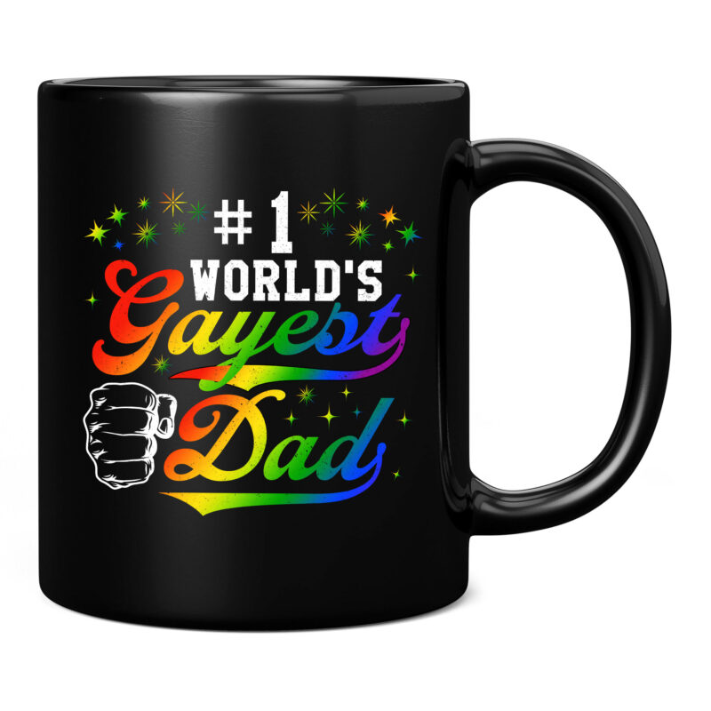 1 World_s Gayest Dad Holiday Father Papa Pops Parent Hero T-Shirt PC