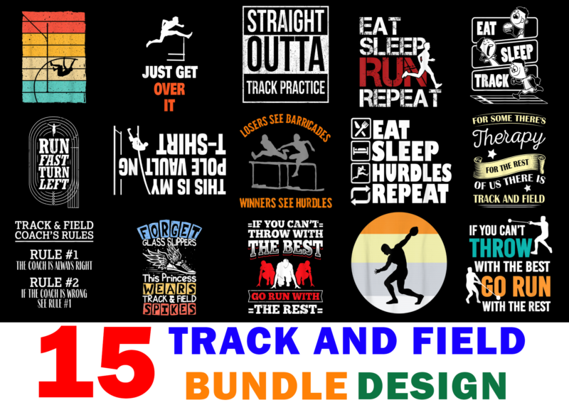 15 Track and Field Shirt Designs Bundle For Commercial Use, Track and Field T-shirt, Track and Field png file, Track and Field digital file, Track and Field gift, Track and