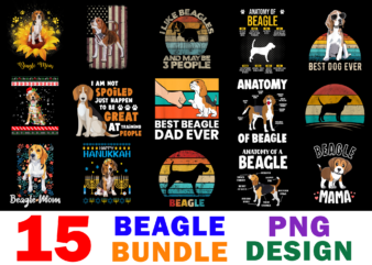 15 Beagle Shirt Designs Bundle For Commercial Use, Beagle T-shirt, Beagle png file, Beagle digital file, Beagle gift, Beagle download, Beagle design