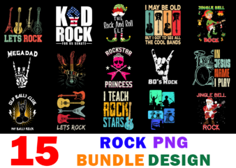 15 Rock Shirt Designs Bundle For Commercial Use Part 2, Rock T-shirt, Rock png file, Rock digital file, Rock gift, Rock download, Rock design