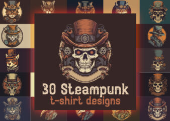 30 steampunk t-shirt designs