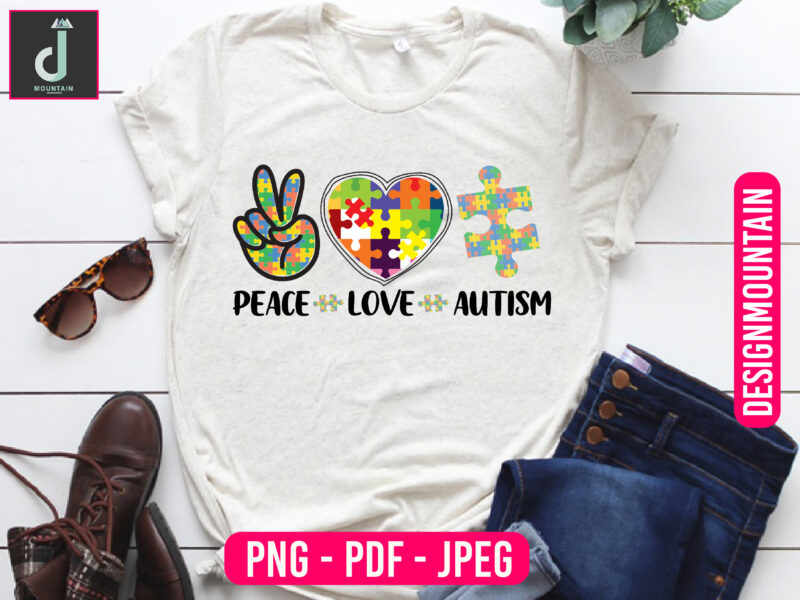 Autism Bundle design, Autism Awareness Png, Autism Png design