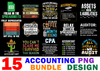 15 Accounting Shirt Designs Bundle For Commercial Use, Accounting T-shirt, Accounting png file, Accounting digital file, Accounting gift, Accounting download, Accounting design