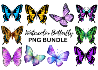 watercolor butterfly bundle