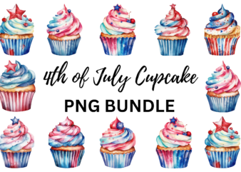 4th of July Cupcake Patriotic PNG bundle