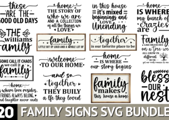 FAMILY SIGN SVG BUNDLE