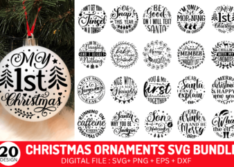Christmas Ornaments SVG Bundle t shirt vector file