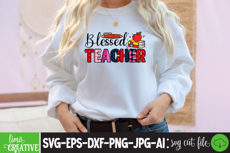 Blesssed Teacher Teacher Sublimation PNG Design,Teacher PNG, Teacher Name Frame PNG, Pencil Apple Coffee Rule Frame Name, File Design for Sublimation Or Print, digital DownloadTeachers Change The World Png Sublimation