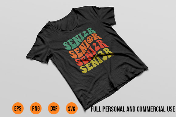 Senior 2023 Class of 2023 Retro Groovy Seniors Graduation 23 T-Shirt Design