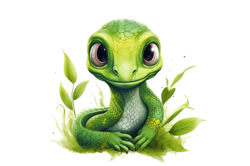 Cute Baby Snake Sublimation Clipart