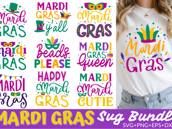 Mardi gras svg bundle t shirt designs for sale