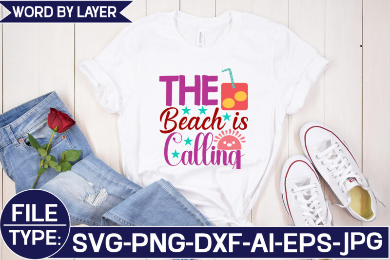The Beach is Calling SVG Cut File