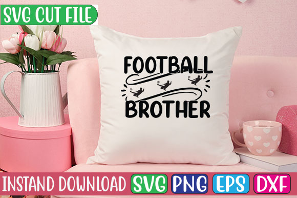 Football Brother SVG Cut File