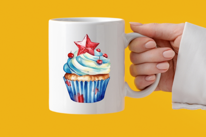 4th of July Cupcake Patriotic PNG bundle