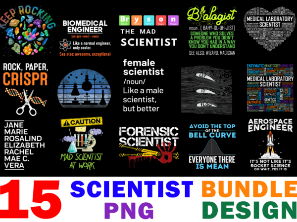 15 scientist shirt designs bundle for commercial use, scientist t-shirt, scientist png file, scientist digital file, scientist gift, scientist download, scientist design