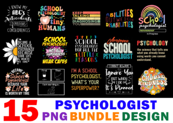 15 Psychologist Shirt Designs Bundle For Commercial Use, Psychologist T-shirt, Psychologist png file, Psychologist digital file, Psychologist gift, Psychologist download, Psychologist design