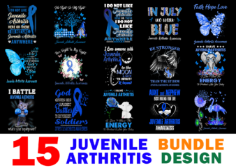 15 Juvenile Arthritis Awareness Shirt Designs Bundle For Commercial Use, Juvenile Arthritis Awareness T-shirt, Juvenile Arthritis Awareness png file, Juvenile Arthritis Awareness digital file, Juvenile Arthritis Awareness gift, Juvenile Arthritis