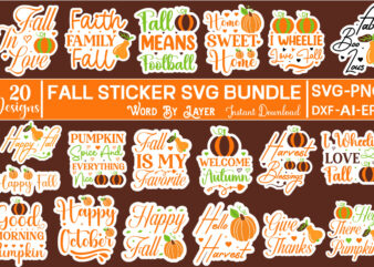 Fall Sticker SVG Bundle Fall Stickers, Printable Autumn stickers, Planner stickers, Printable Sticker Pack Autumn stickers, Printable Fall sticker bundle,Boho Inspirational Quotes Svg Bundle, Positive Stickers, Daily affirmations svg, Boho