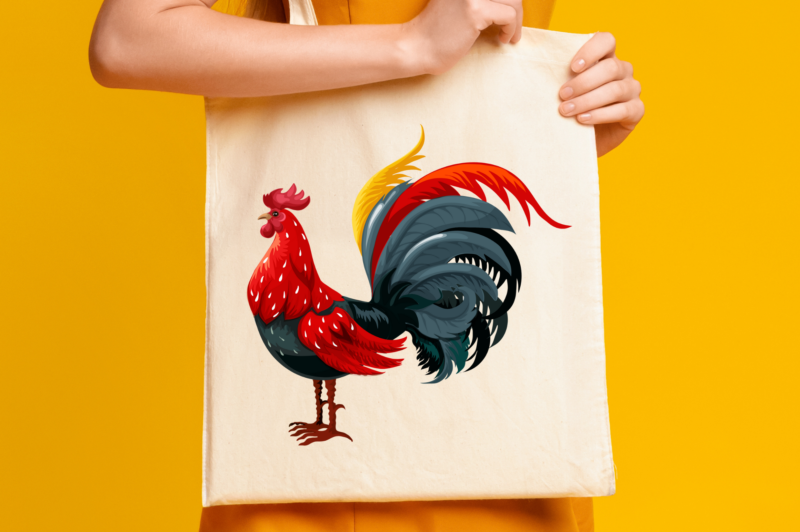 Watercolor chicken png bundle