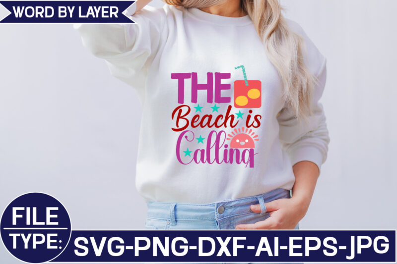 The Beach is Calling SVG Cut File