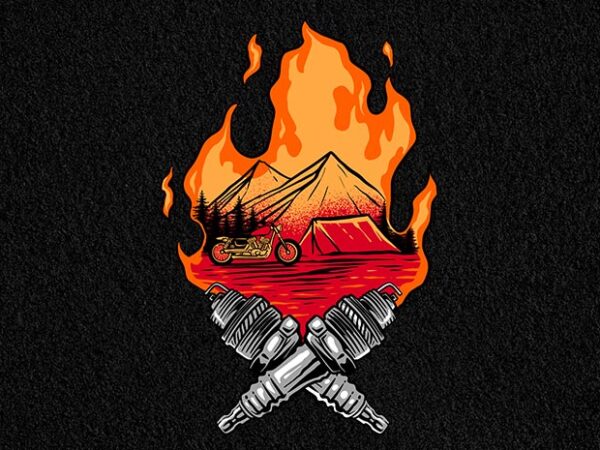 Campfire t shirt vector file
