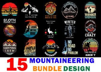 15 Mountaineering Shirt Designs Bundle For Commercial Use, Mountaineering T-shirt, Mountaineering png file, Mountaineering digital file, Mountaineering gift, Mountaineering download, Mountaineering design