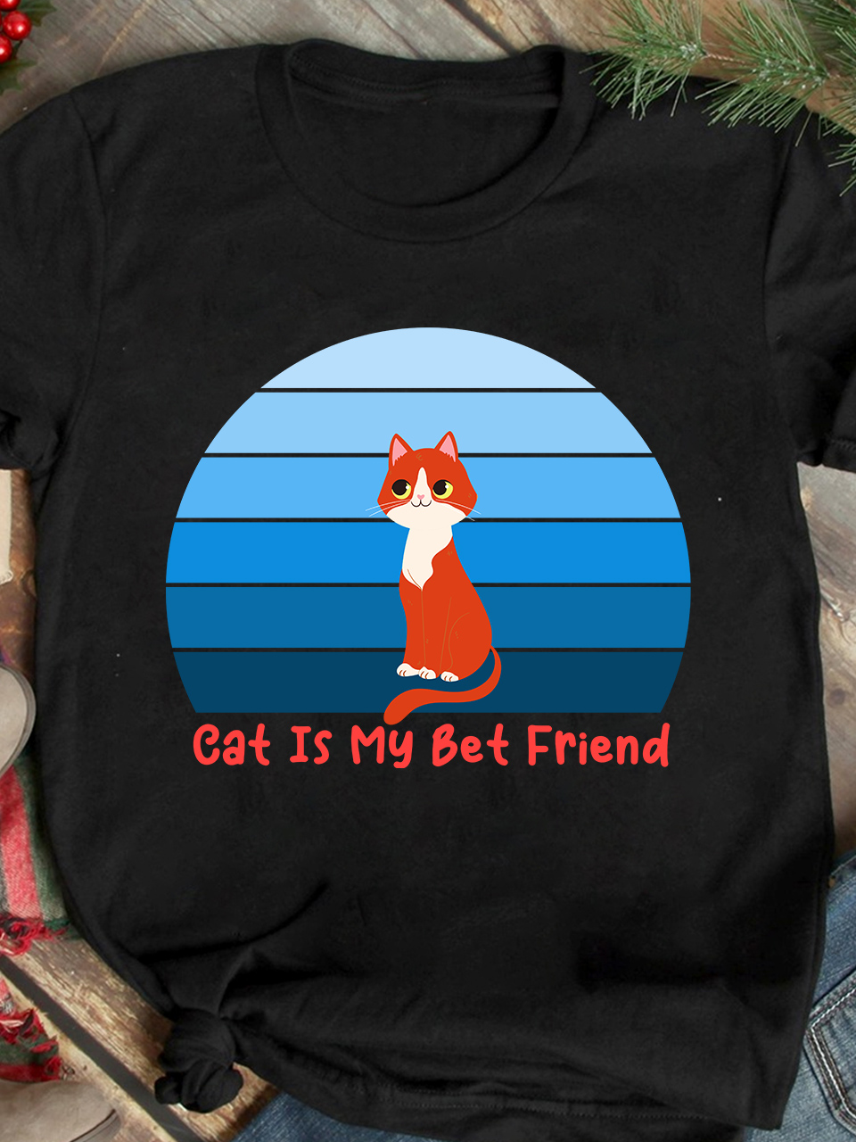 Cat is My Best Friend TShirt Design On Sale, Cat is My Best Friend SVG