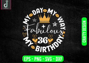 My day my way my birthday fabulous svg design, birthday boy svg, birthday shirt svg eps