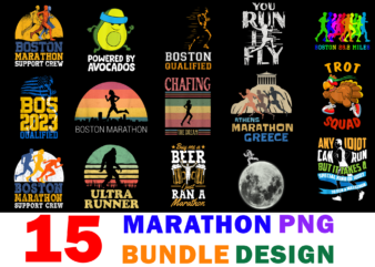 15 Marathon Shirt Designs Bundle For Commercial Use, Marathon T-shirt, Marathon png file, Marathon digital file, Marathon gift, Marathon download, Marathon design