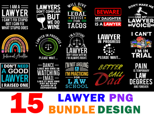 15 lawer shirt designs bundle for commercial use part 2, lawer t-shirt, lawer png file, lawer digital file, lawer gift, lawer download, lawer design