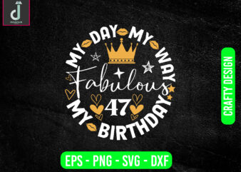 My day my way my birthday fabulous svg design, birthday queen squad svg,birthday jpg