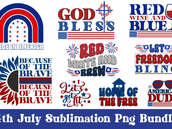 4th july sublimation png bundle