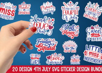 4th Of July Stickers SVG Bundle