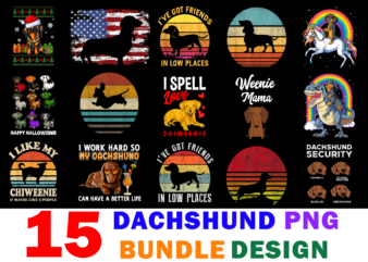 15 DachShund Shirt Designs Bundle For Commercial Use Part 2, DachShund T-shirt, DachShund png file, DachShund digital file, DachShund gift, DachShund download, DachShund design