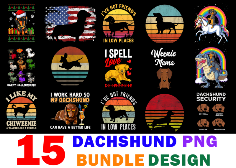 15 DachShund Shirt Designs Bundle For Commercial Use Part 2, DachShund T-shirt, DachShund png file, DachShund digital file, DachShund gift, DachShund download, DachShund design