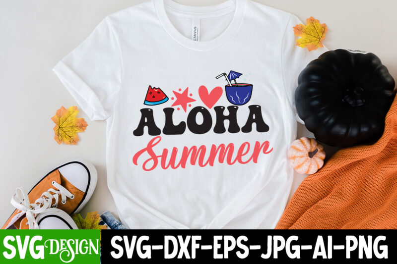 Aloha Summer T-Shirt Design, Aloha Summer SVG Cut File, Summer SVG Bundle,Summer Sublimation Bundle,Beach SVG Design Summer Bundle Png, Summer Png, Hello Summer Png, Summer Vibes Png, Summer Holiday Png,