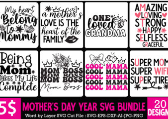 Mother’s Day T-Shirt Design Bundle , Mom T-Shirt Design, Happy Mother’s Day Sublimation Design, Happy Mother’s Day Sublimation PNG , Mother’s Day Png Bundle, Mama Png Bundle, #1 mom shirt,