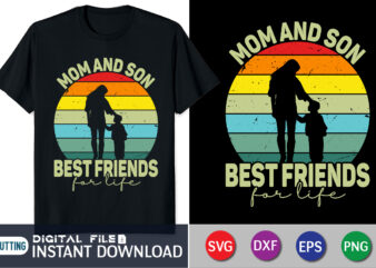 Vintage Mom and Son Best Friends for Life Shirt, Mom And Son Best Friends For Life Svg, Mom And Son Shirt, Mother’s Day Unisex T-Shirt, Best Friends Vintage Shirt, Mom Shirt, Son Shirt