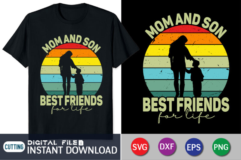 Vintage Mom and Son Best Friends for Life Shirt, Mom And Son Best Friends For Life Svg, Mom And Son Shirt, Mother's Day Unisex T-Shirt, Best Friends Vintage Shirt, Mom