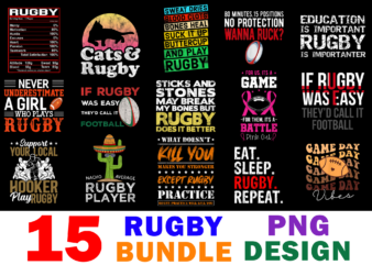 15 Rugby Shirt Designs Bundle For Commercial Use, Rugby T-shirt, Rugby png file, Rugby digital file, Rugby gift, Rugby download, Rugby design